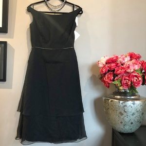 PROM WTOO Black off-shoulder Chiffon Dress